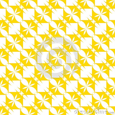 Yellow pattern on a white background. Seamless pattern. Vector Illustration